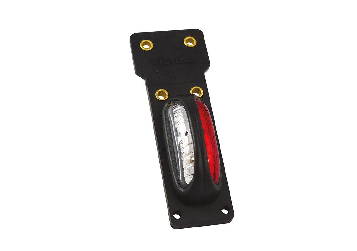 Feu de gabarit et d'encombrement LED 12/24V cristal + rouge 